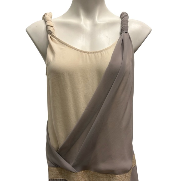 Rag & Bone Barcelona Two Tone Drop Waist Silk Dress, Sz 4 - Picture 9 of 12